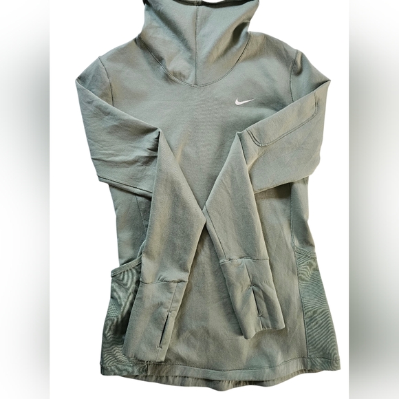 Nike Women's Sage Green High-Neck Sweatshirt - Picture 5 of 8